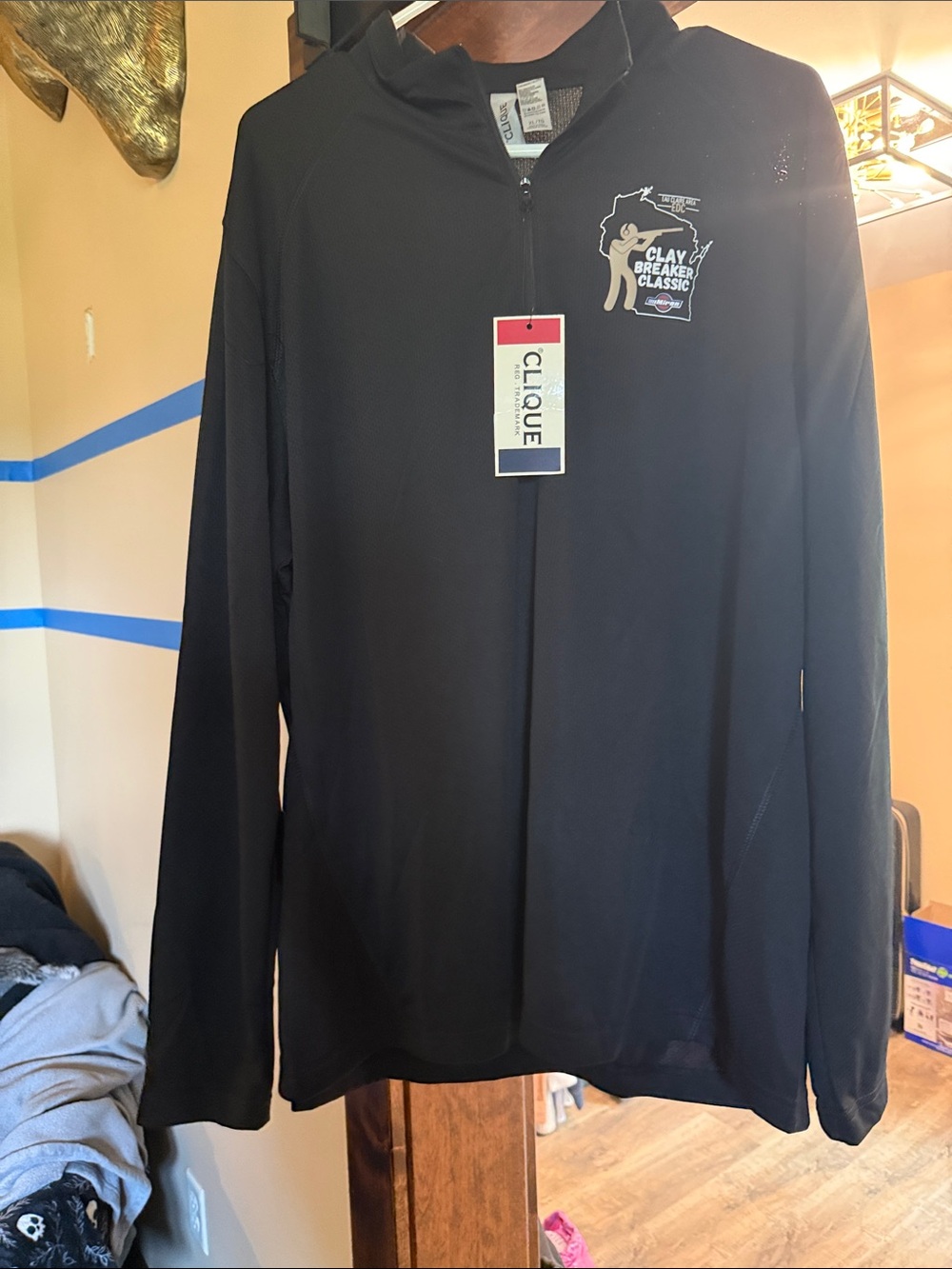 Men’s Black Half-Zip Jacket - Clay Breaker Classic